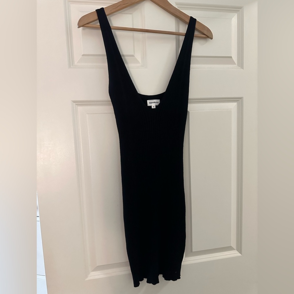 superdown black knit dress